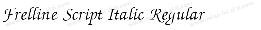 Frelline Script Italic Regular字体转换